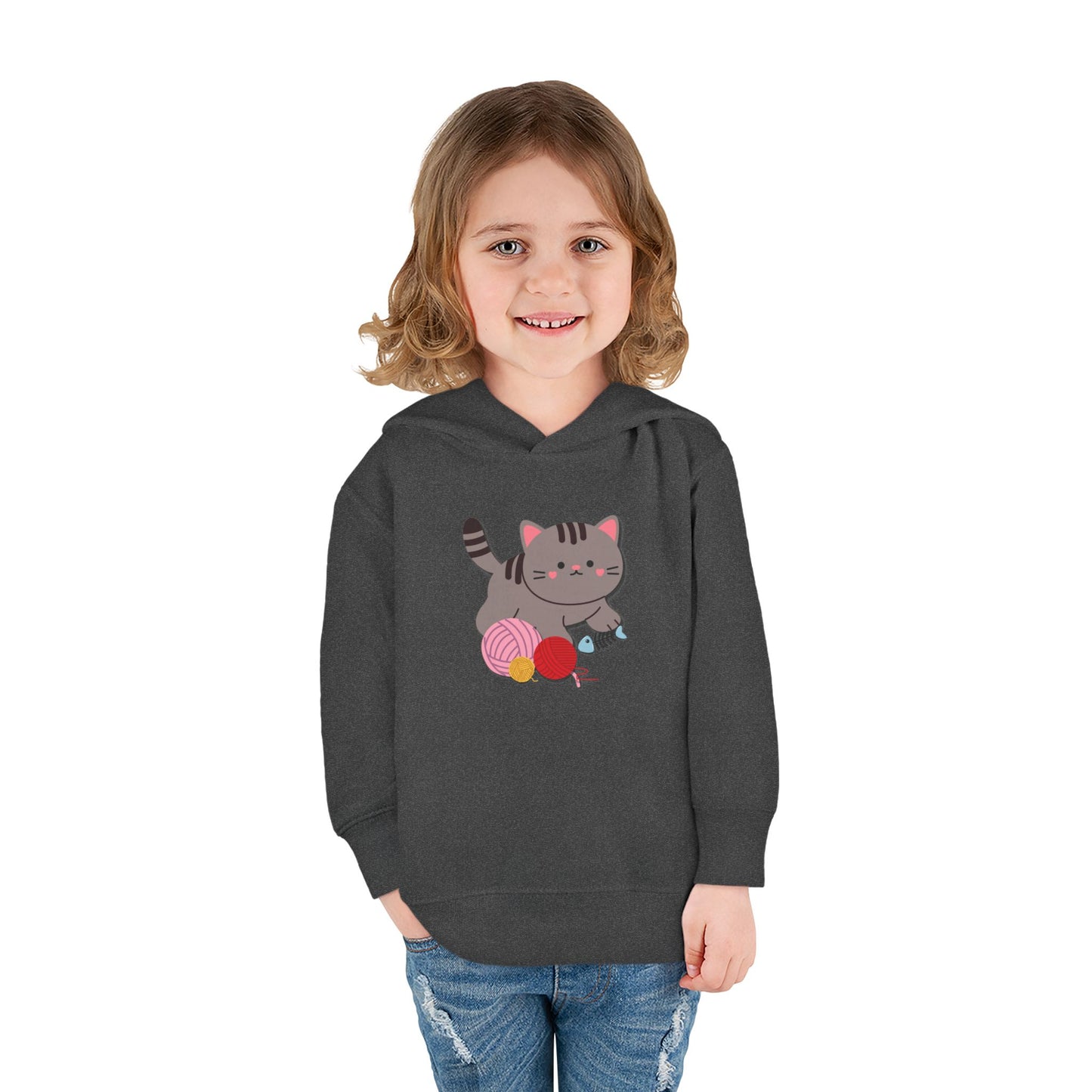 Cutie Kitten Toddler Fleece Hoodie