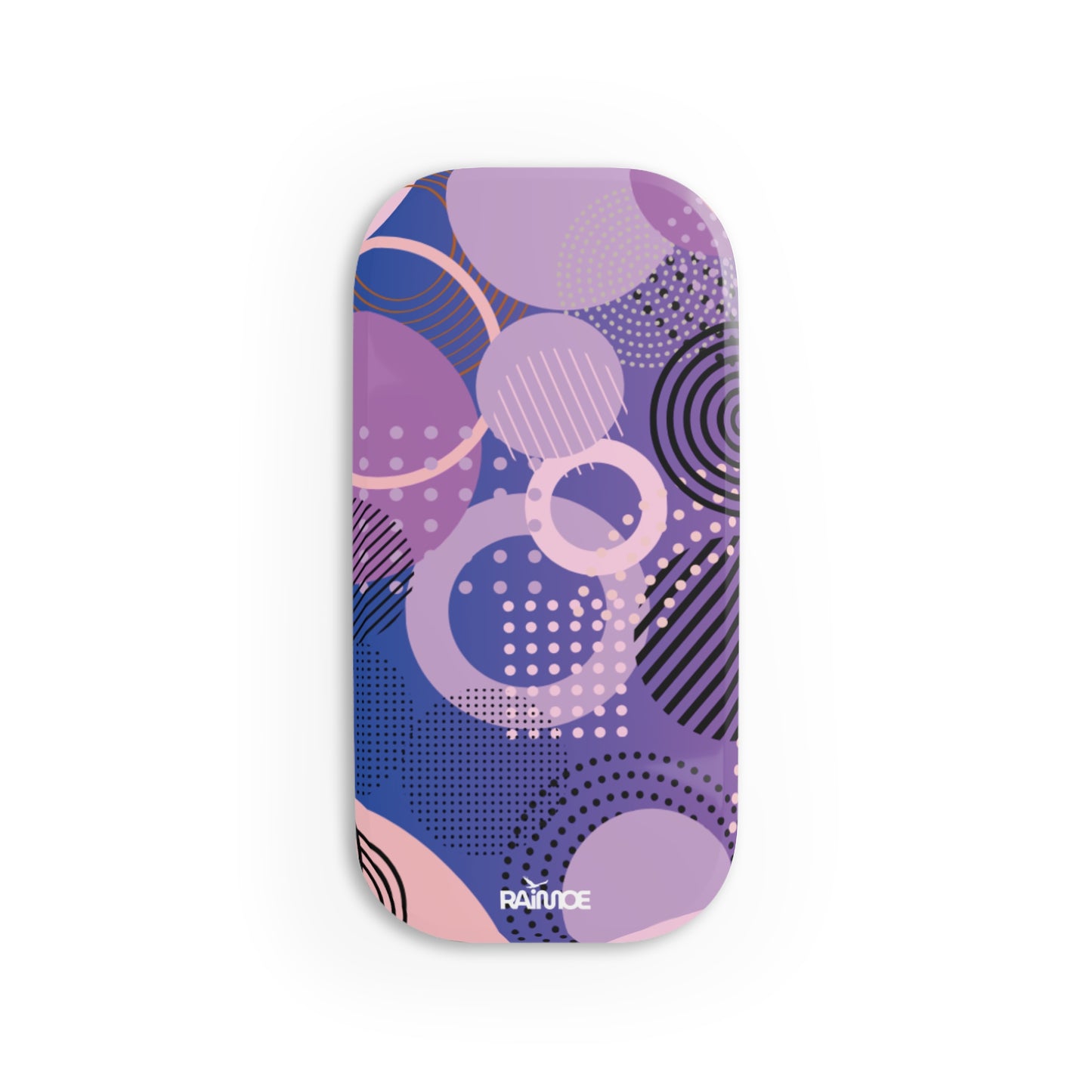 Agarre geométrico morado con clic para teléfono