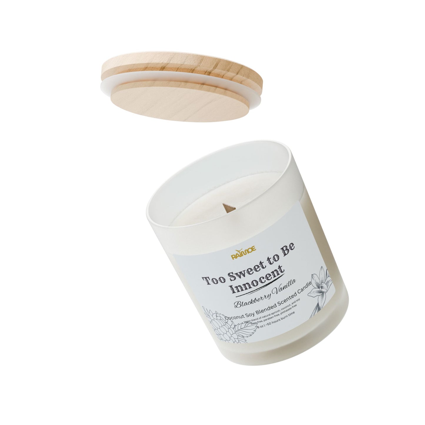 Frosted Glass Candle, 11 oz