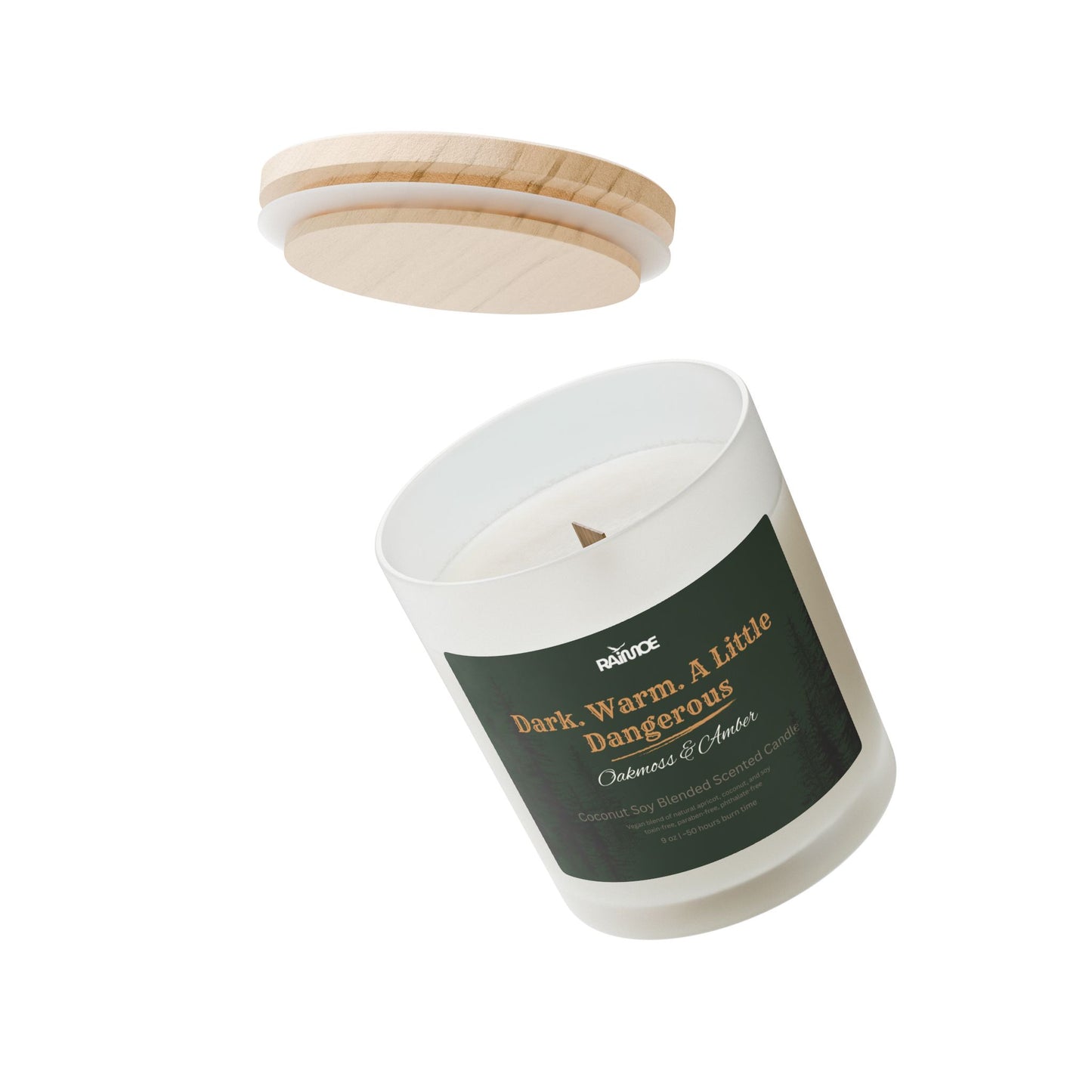 Frosted Glass Candle, 11 oz
