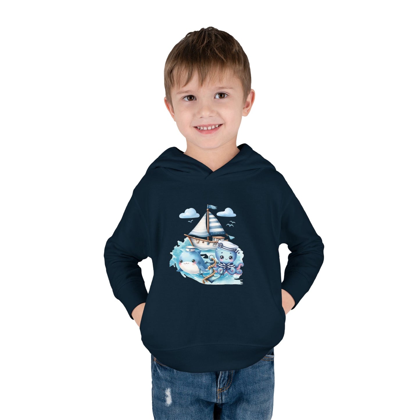 Nautical Sea Toddler Fleece Hoodie
