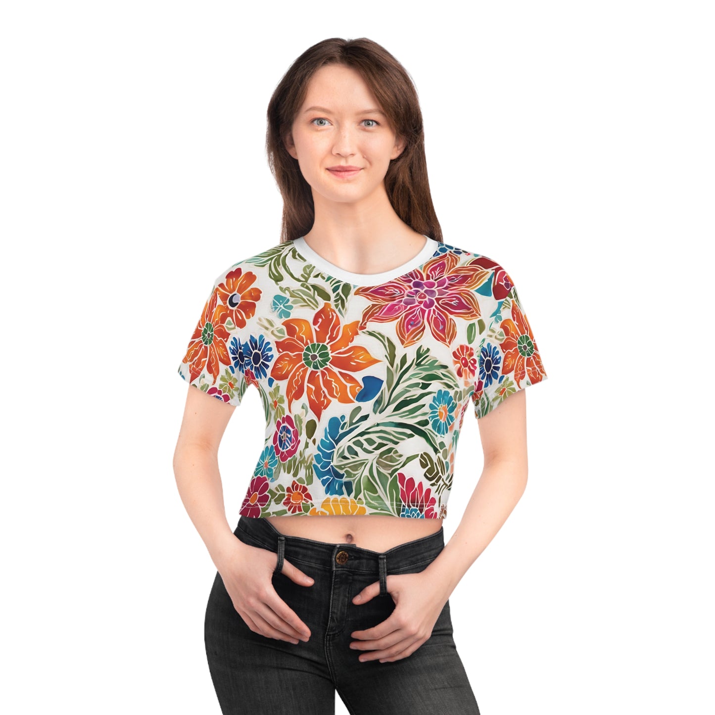 春のレディースクロップTシャツ