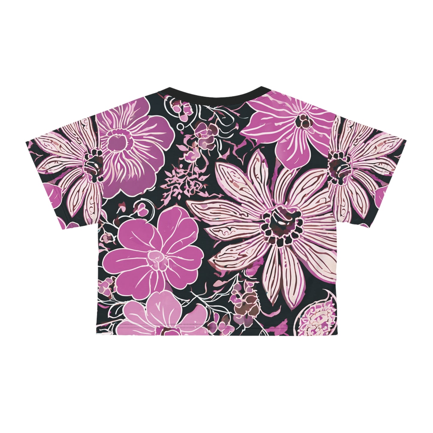 Camiseta corta índigo para mujer