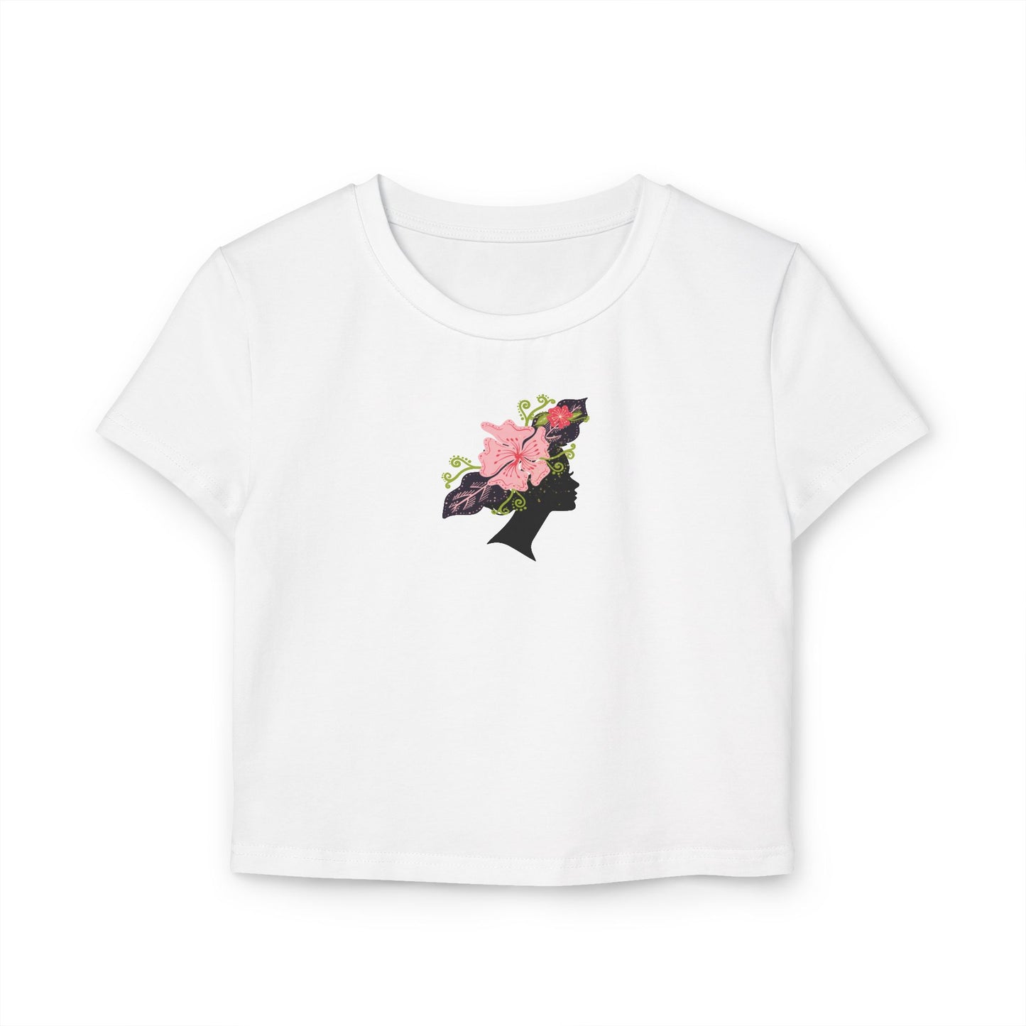 Batik Floral Woman Silhouette T-Shirt