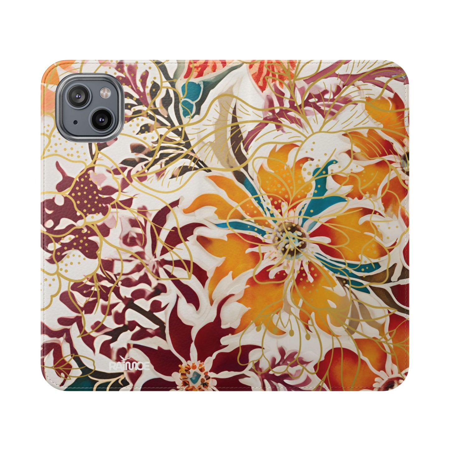 Auburn Floral - Funda abatible para iPhone