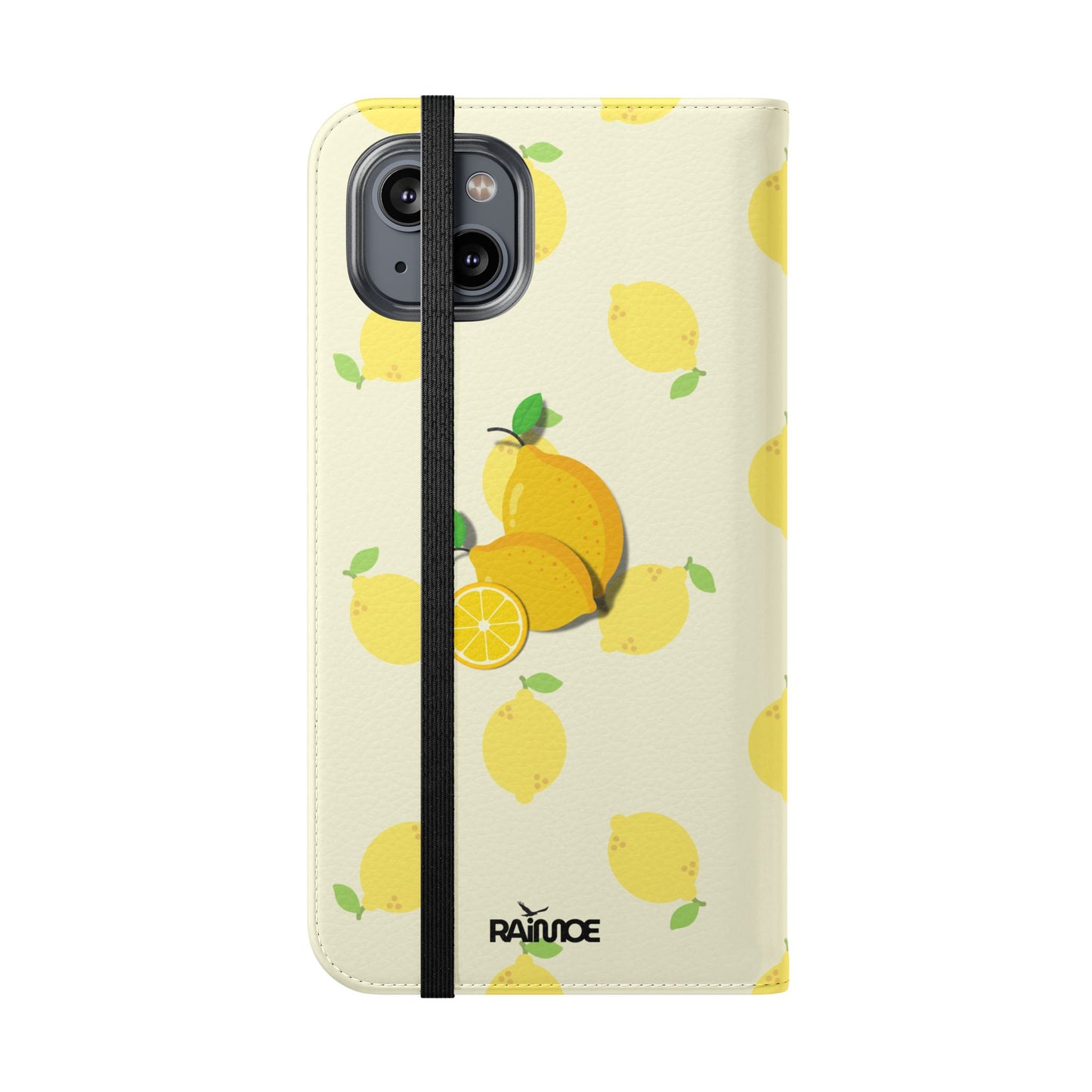 Funda con tapa para iPhone "Locura de limón"