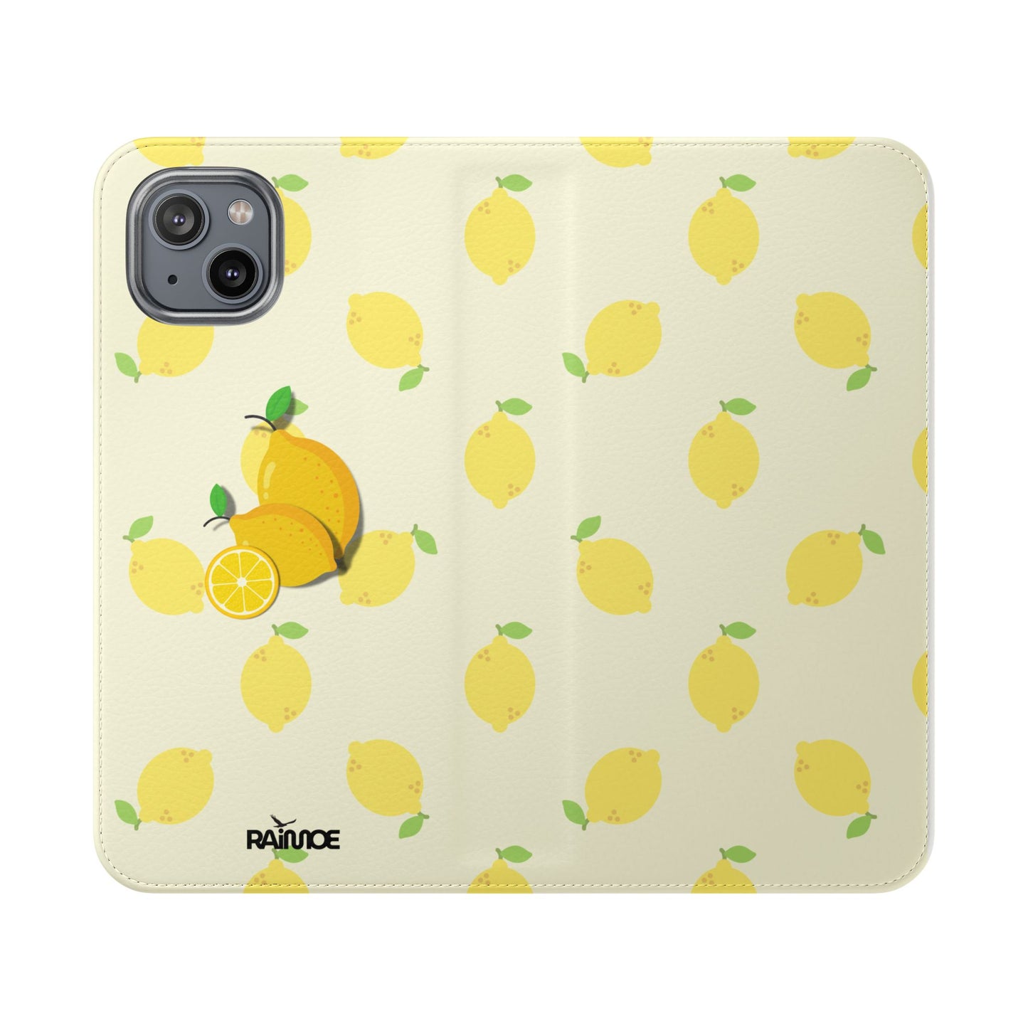 Funda con tapa para iPhone "Locura de limón"