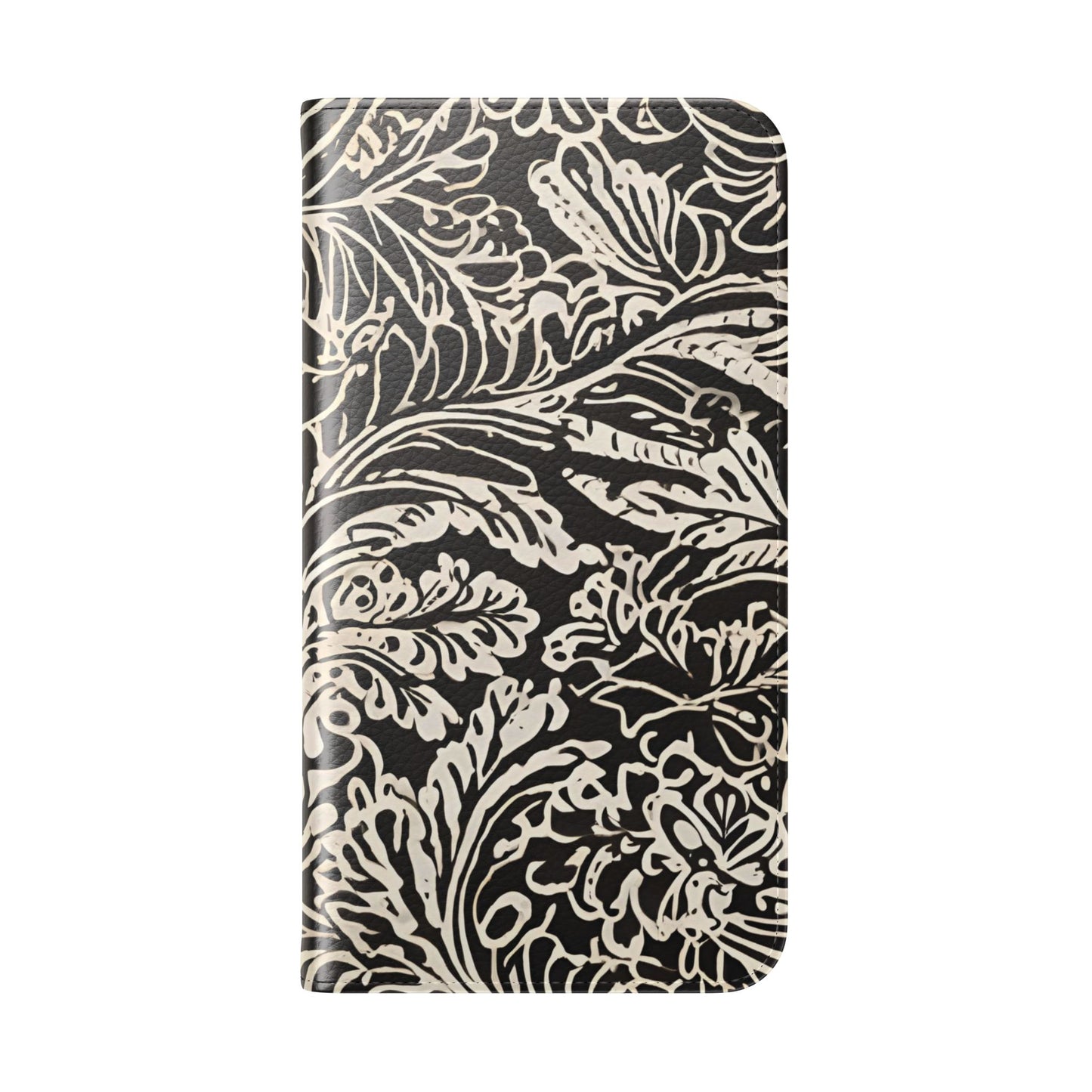 Funda con tapa para iPhone con diseño de hoja