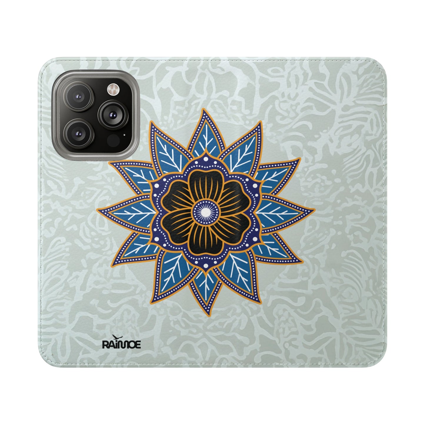 Blue Bloom - Funda con tapa para iPhone
