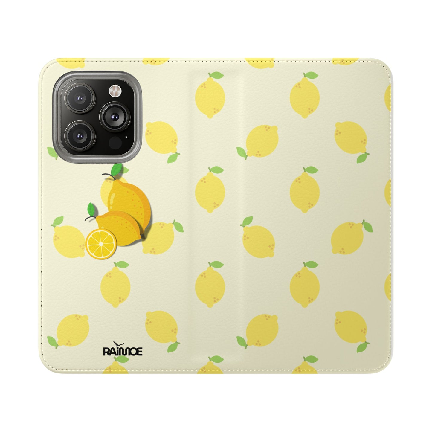 Funda con tapa para iPhone "Locura de limón"