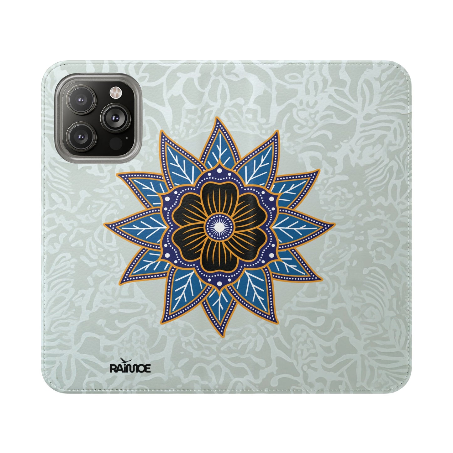 Blue Bloom - Funda con tapa para iPhone