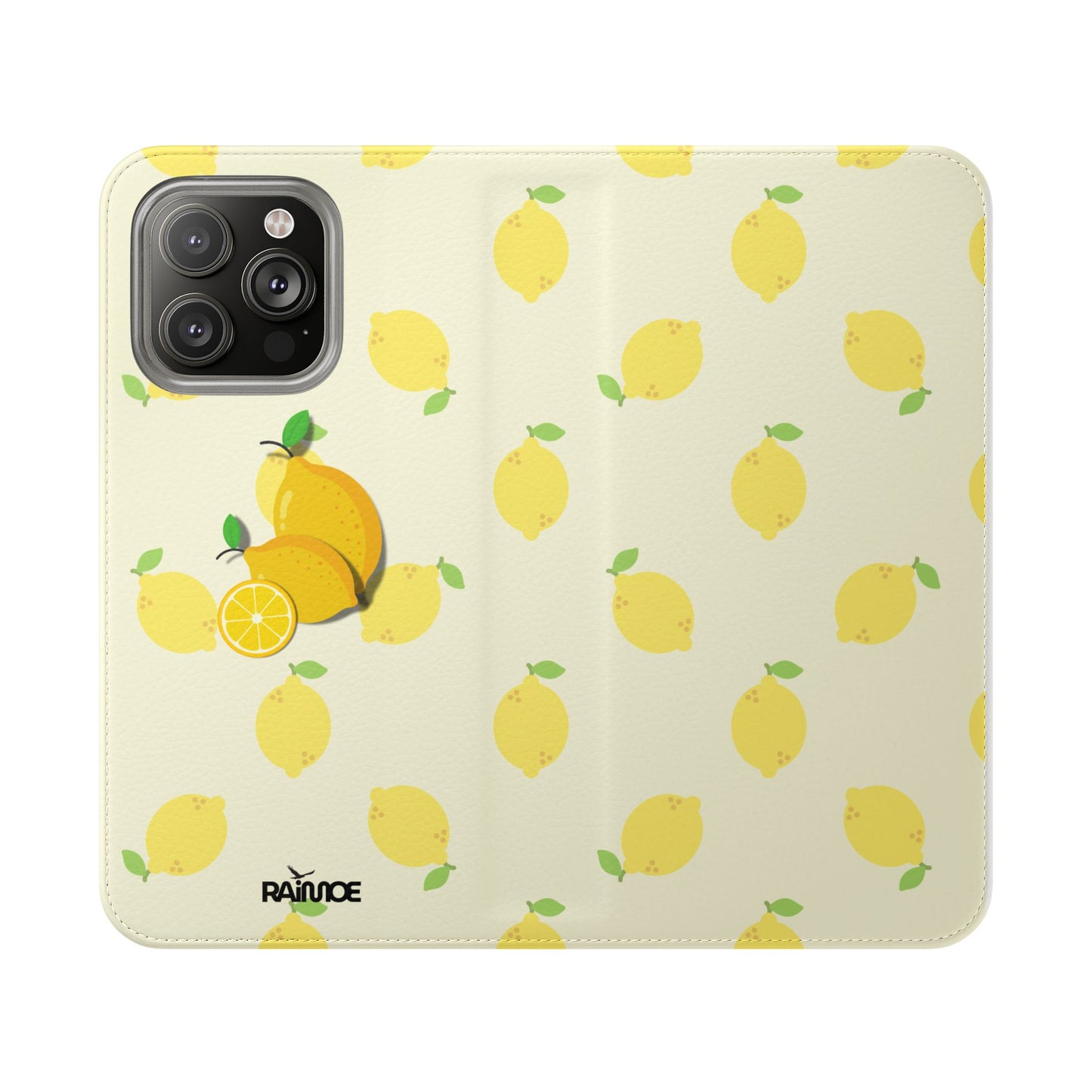 Funda con tapa para iPhone "Locura de limón"