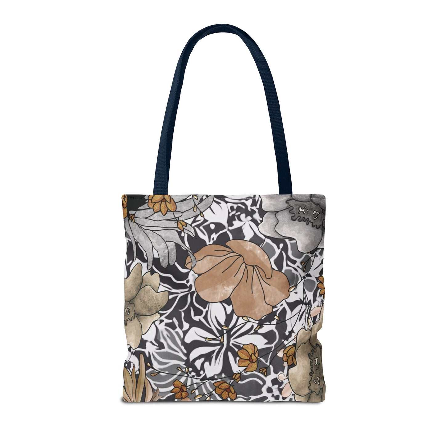 Bolsa de mano rústica con flores