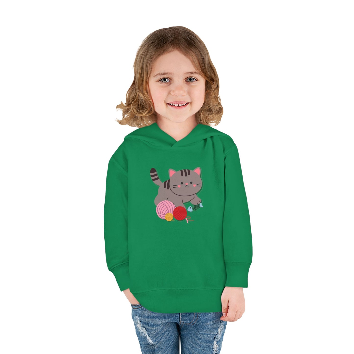 Cutie Kitten Toddler Fleece Hoodie