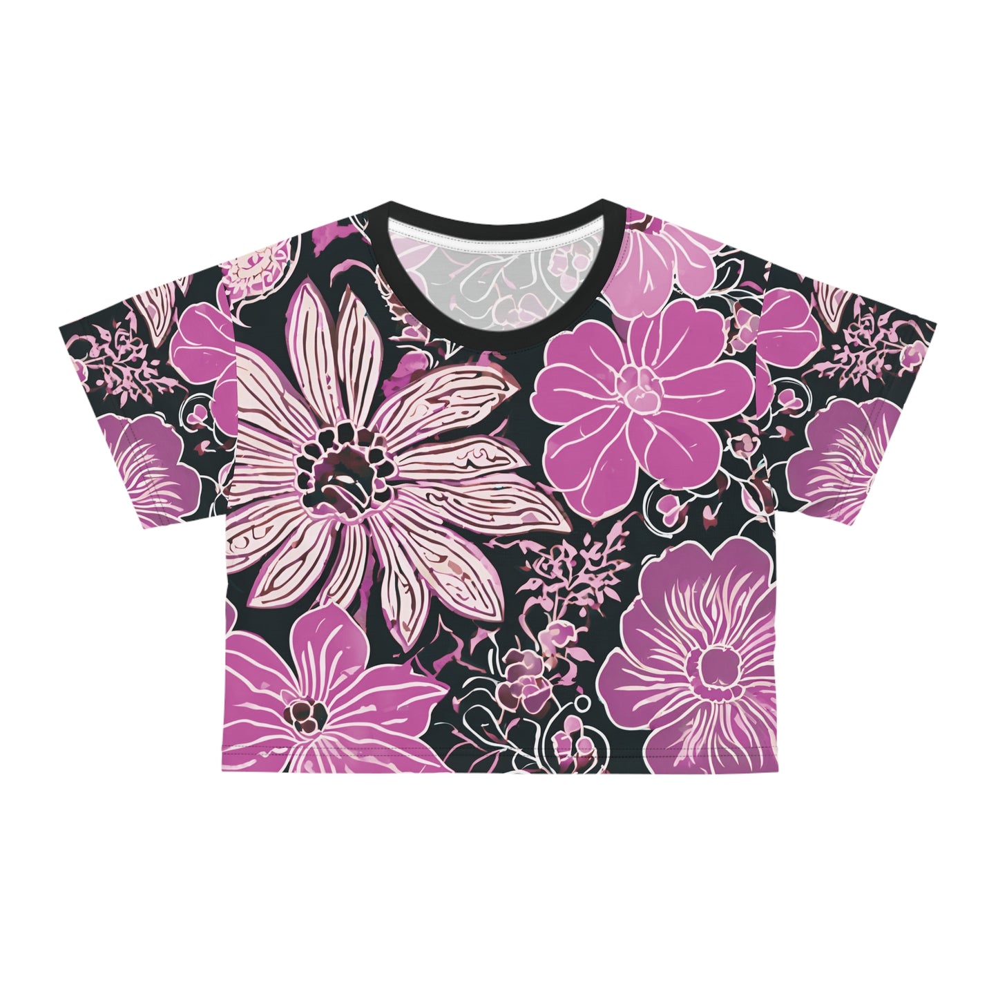 Camiseta corta índigo para mujer