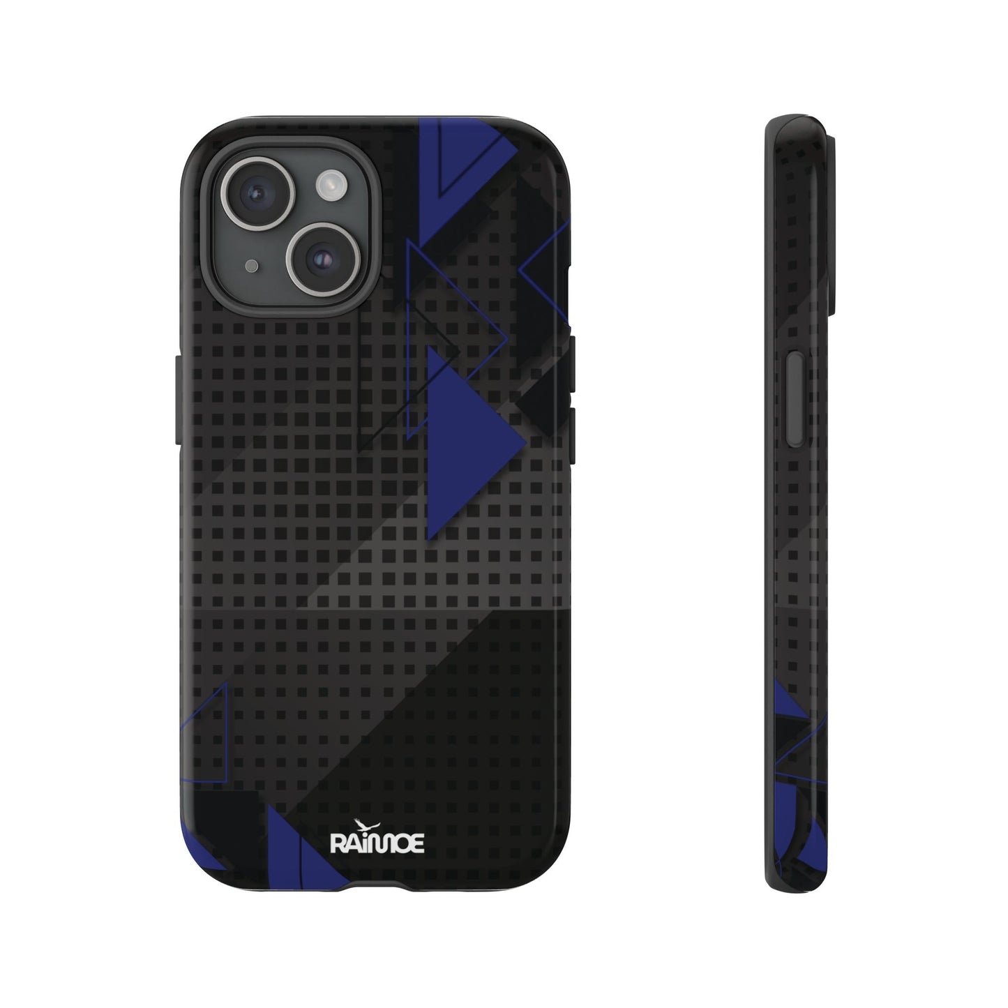 Funda resistente para iPhone (brillante) con diseño de triángulos