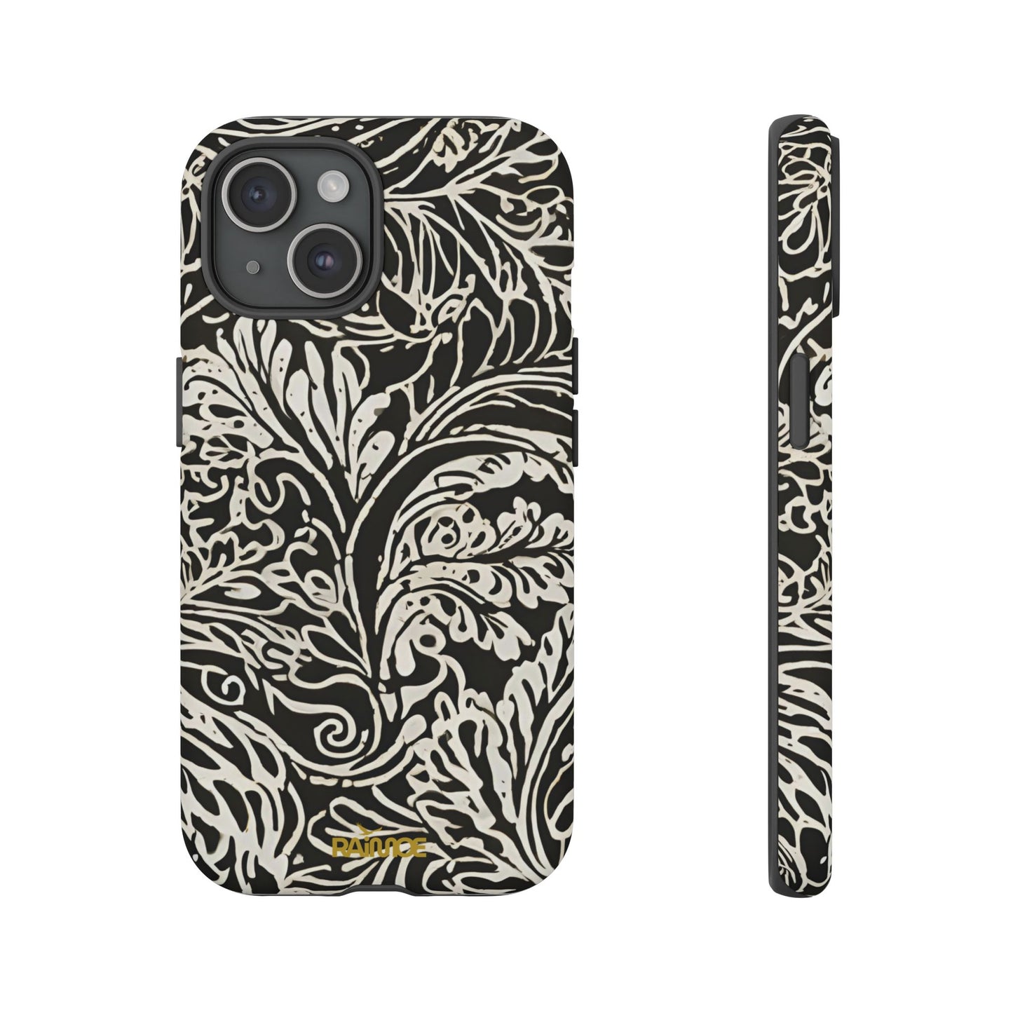 Funda resistente para iPhone (mate) con diseño de hoja de trazo