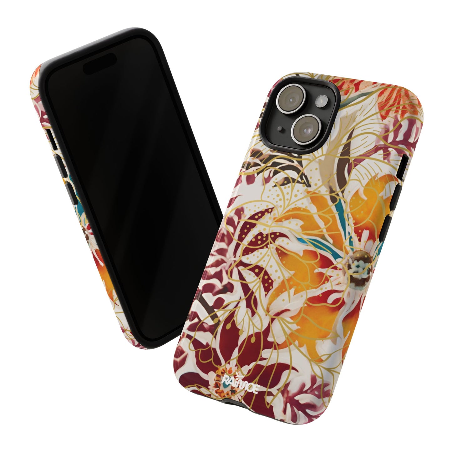 Auburn Floral - Funda resistente para iPhone (brillante)