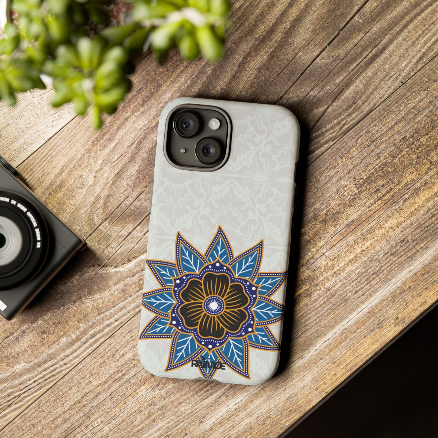 Blue Bloom - Funda resistente para iPhone (mate)