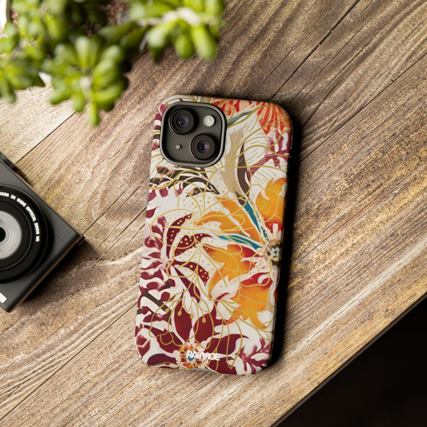 Auburn Floral - Funda resistente para iPhone (mate)