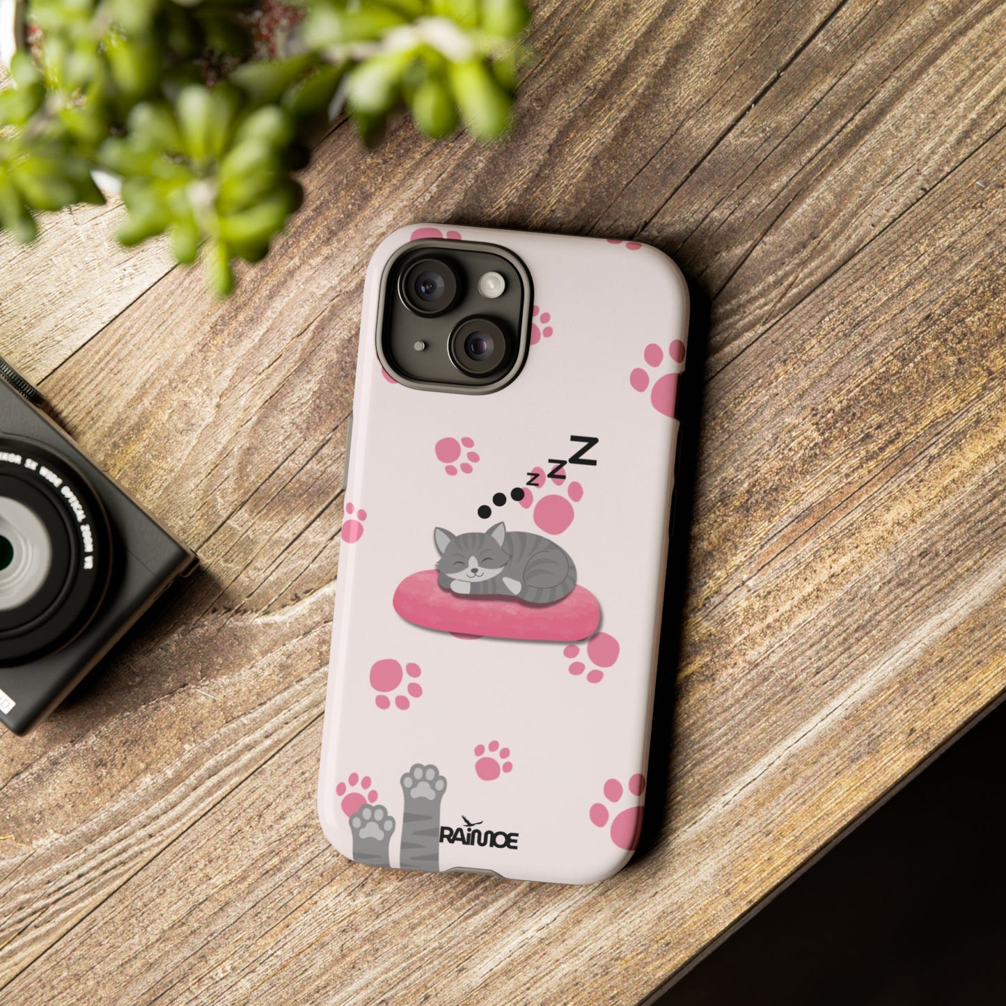 Kitty Cutie - Funda resistente para iPhone (brillante)