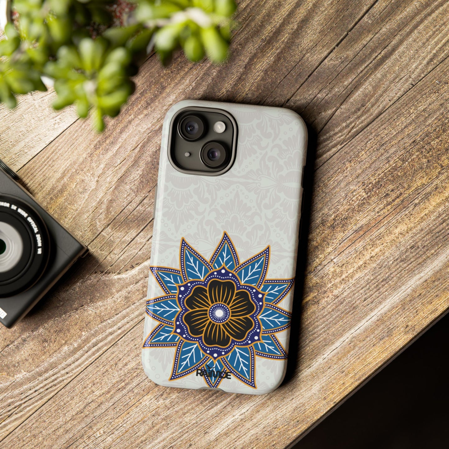 Funda resistente para iPhone (brillante) Blue Bloom