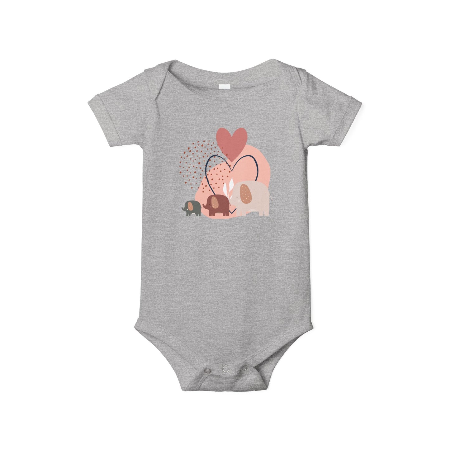Love Elephants Short-Sleeve Bodysuit