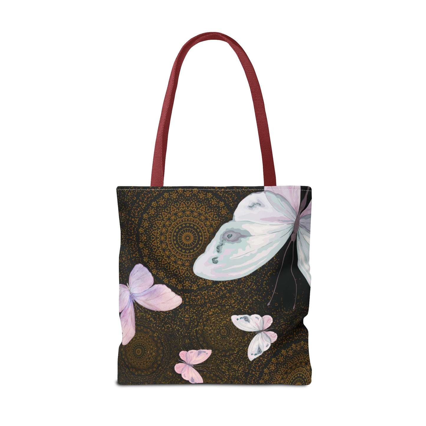 Bolsa de mano con mariposas en espiral