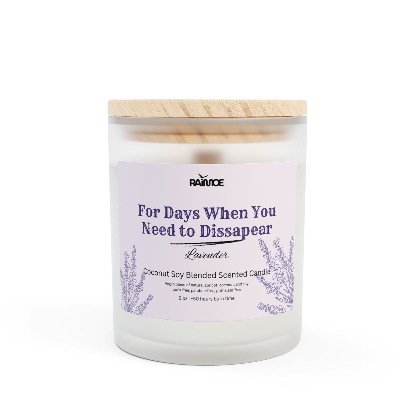 Frosted Glass Candle, 11 oz