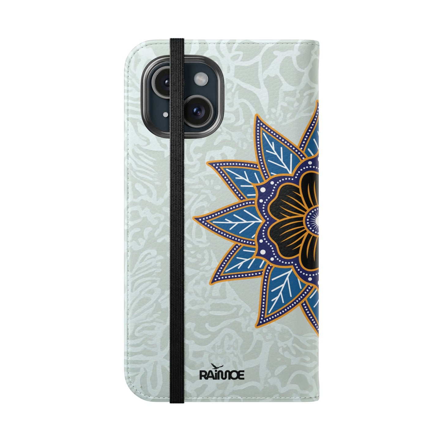 Blue Bloom - Funda con tapa para iPhone
