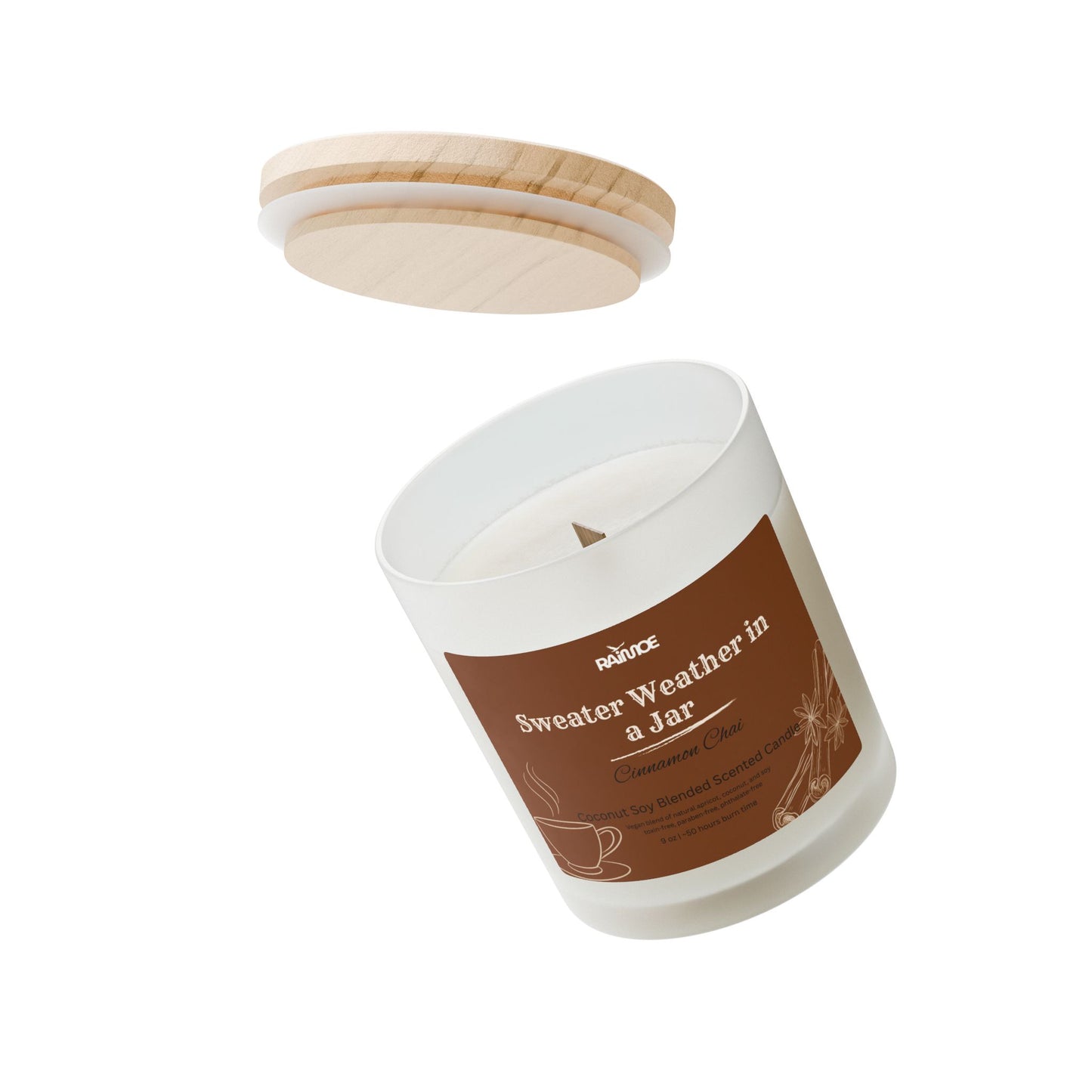 Frosted Glass Candle, 11 oz