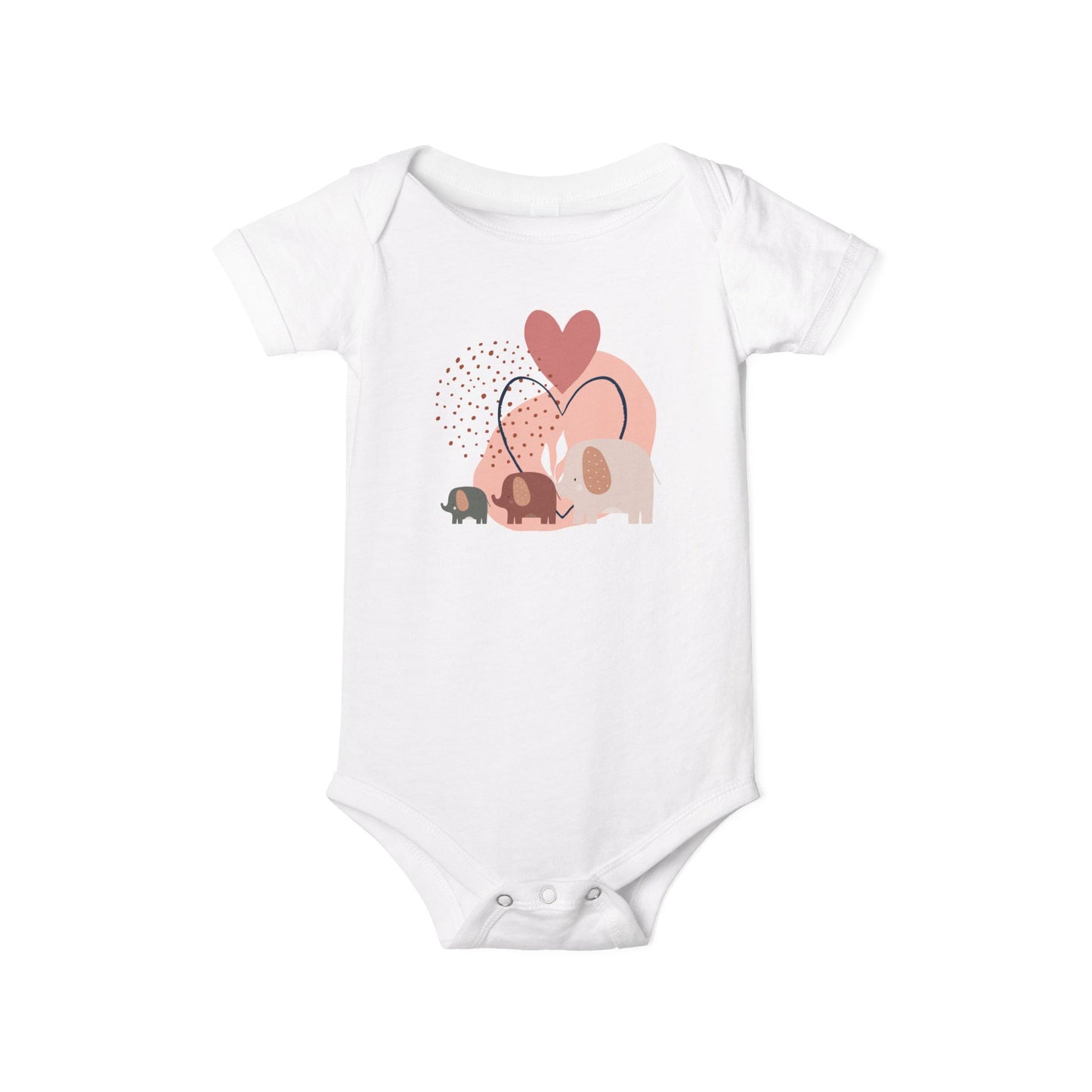 Love Elephants Short-Sleeve Bodysuit