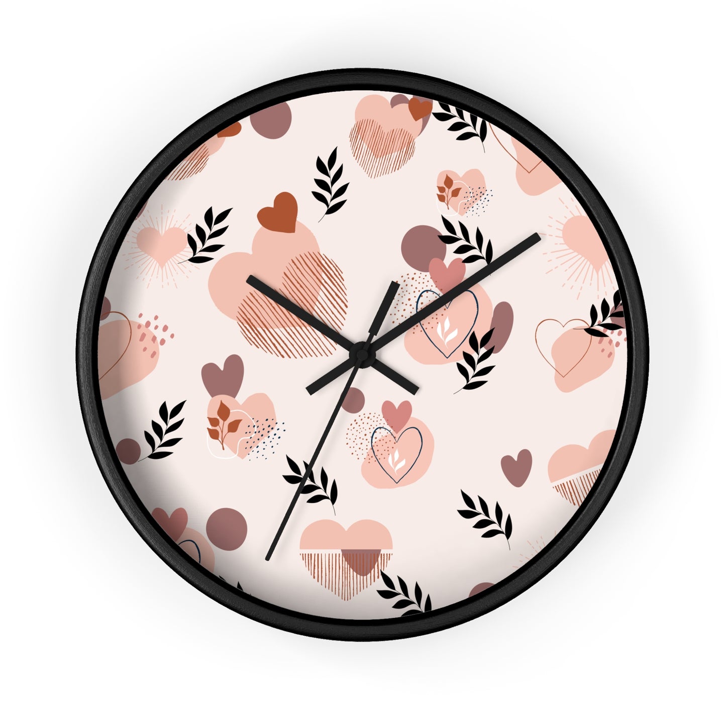 Romantic Heart Pattern Wall Clock