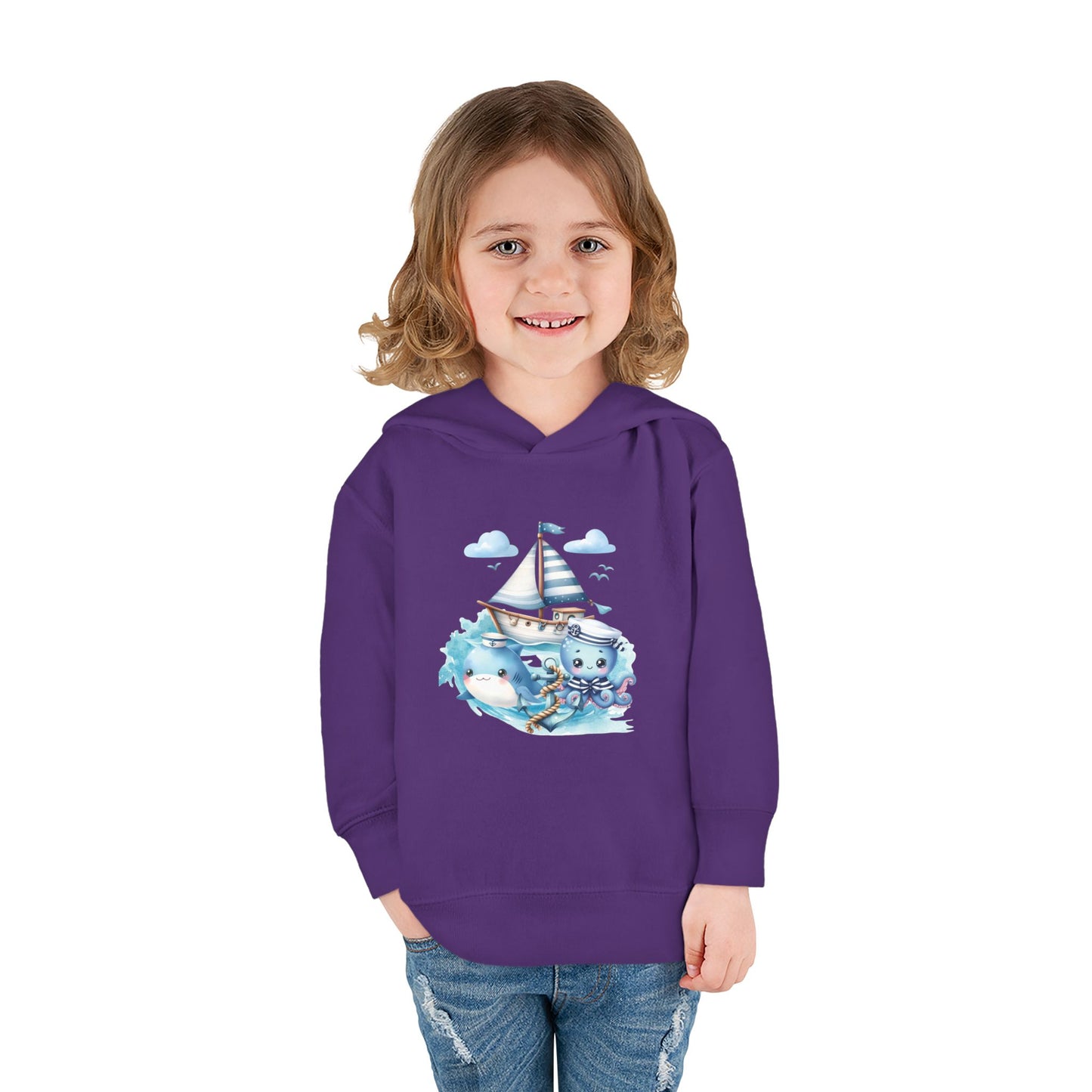 Nautical Sea Toddler Fleece Hoodie