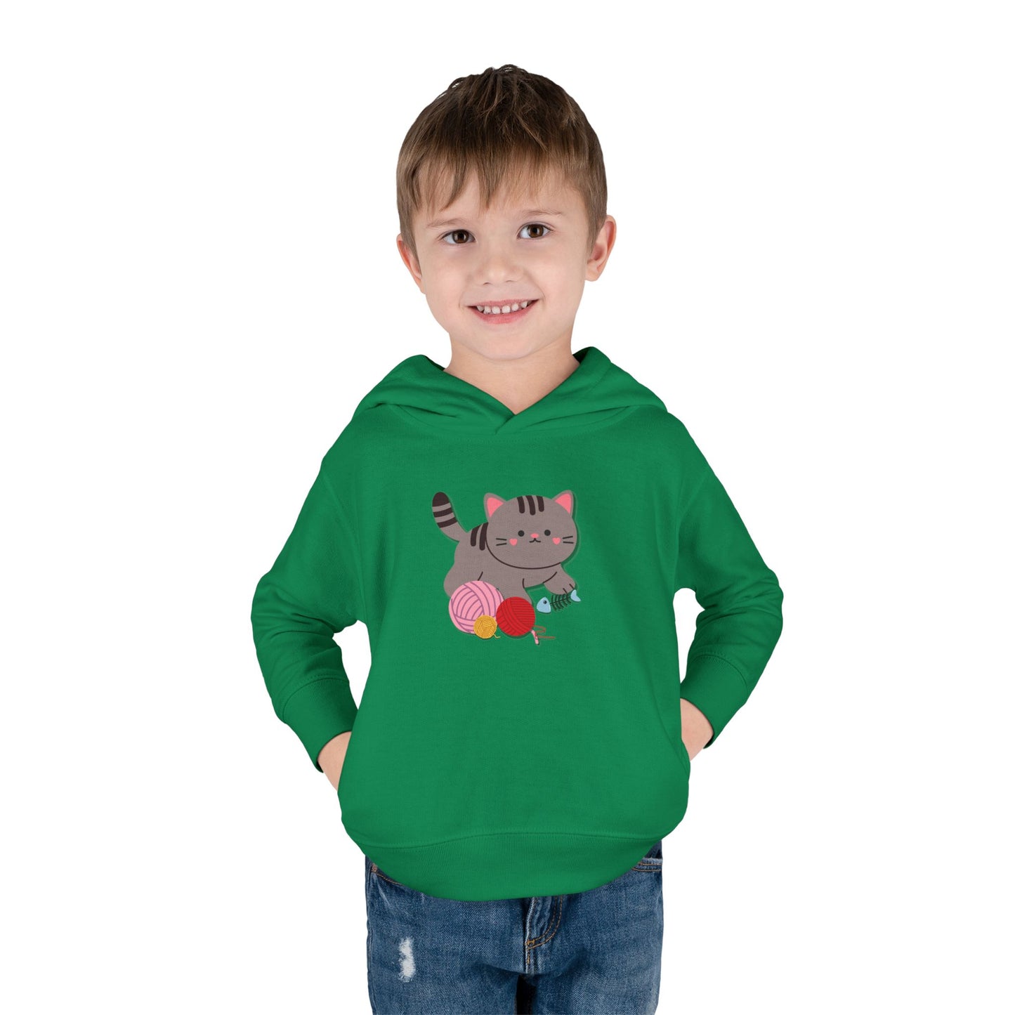 Cutie Kitten Toddler Fleece Hoodie