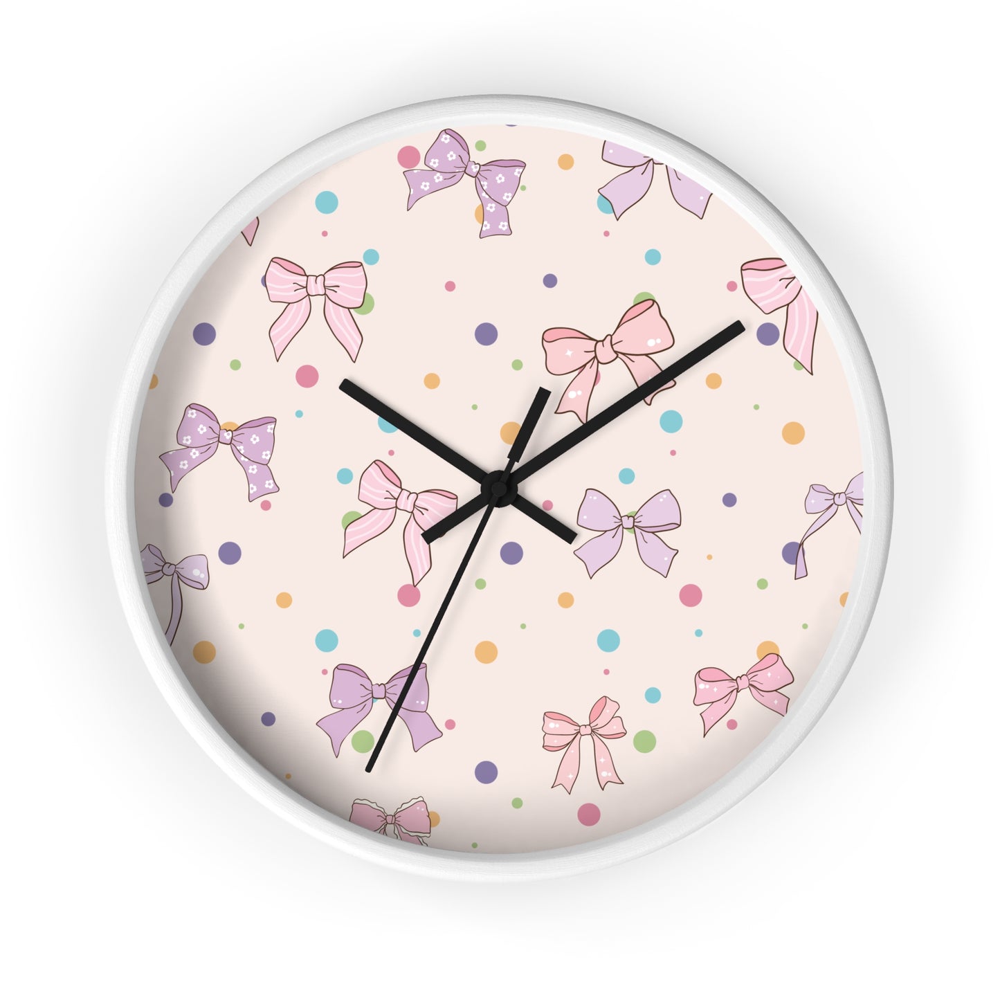Playful Bow Wall Clock
