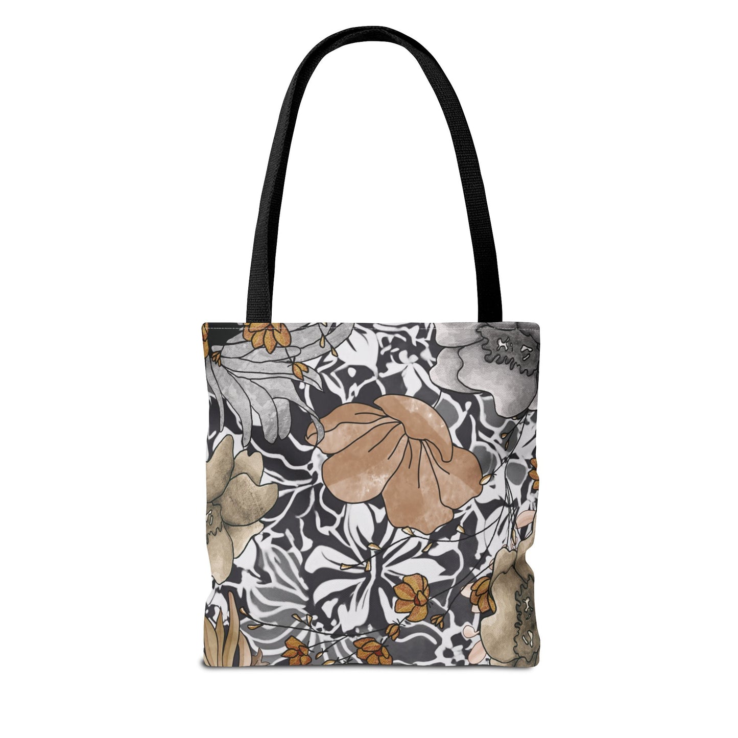 Bolsa de mano rústica con flores