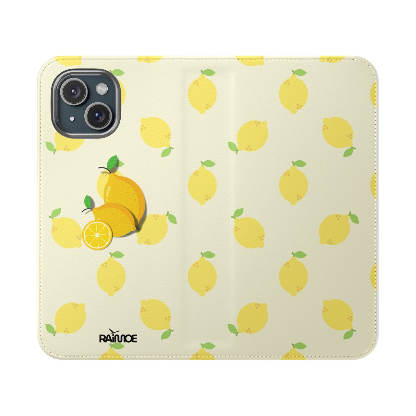 Funda con tapa para iPhone "Locura de limón"