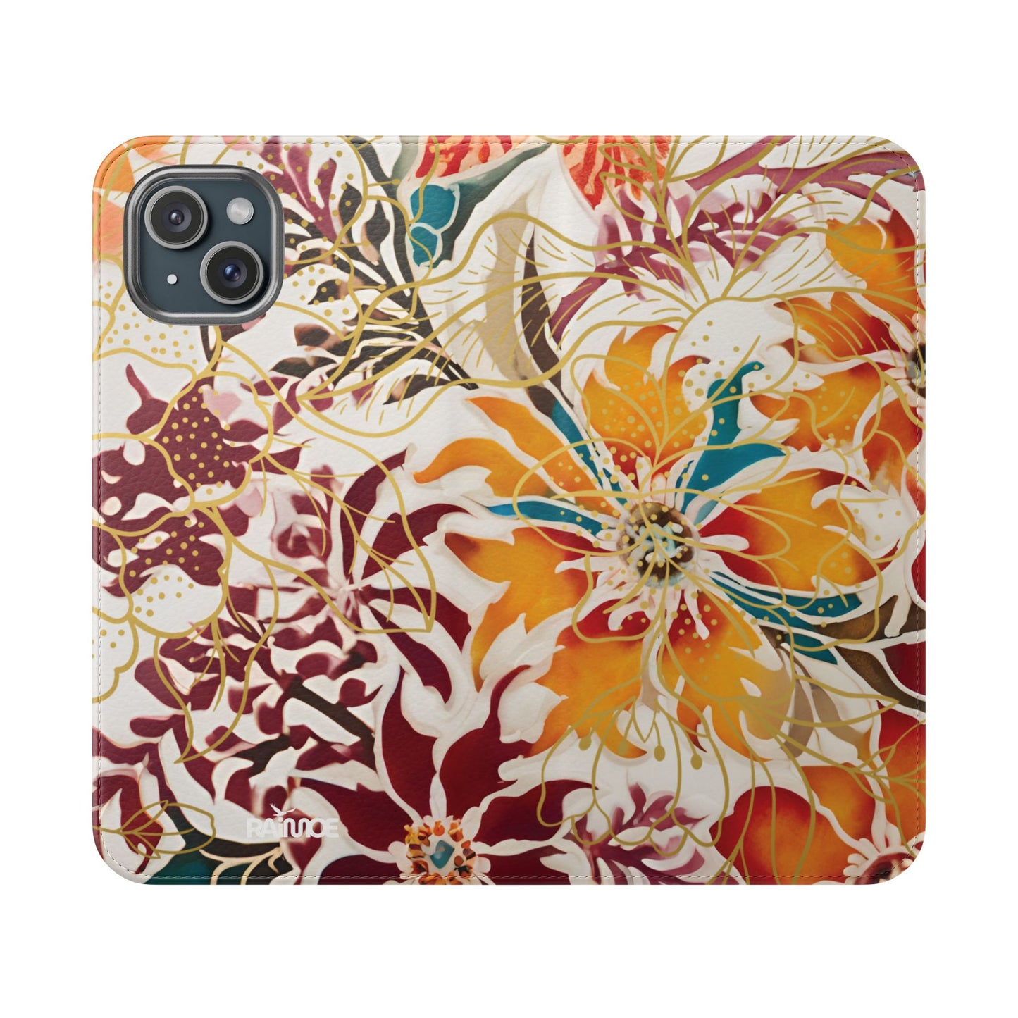 Auburn Floral - Funda abatible para iPhone