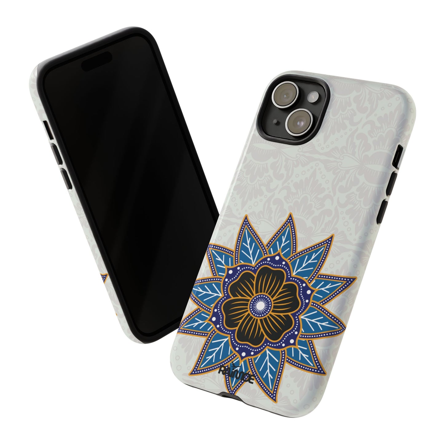 Funda resistente para iPhone (brillante) Blue Bloom