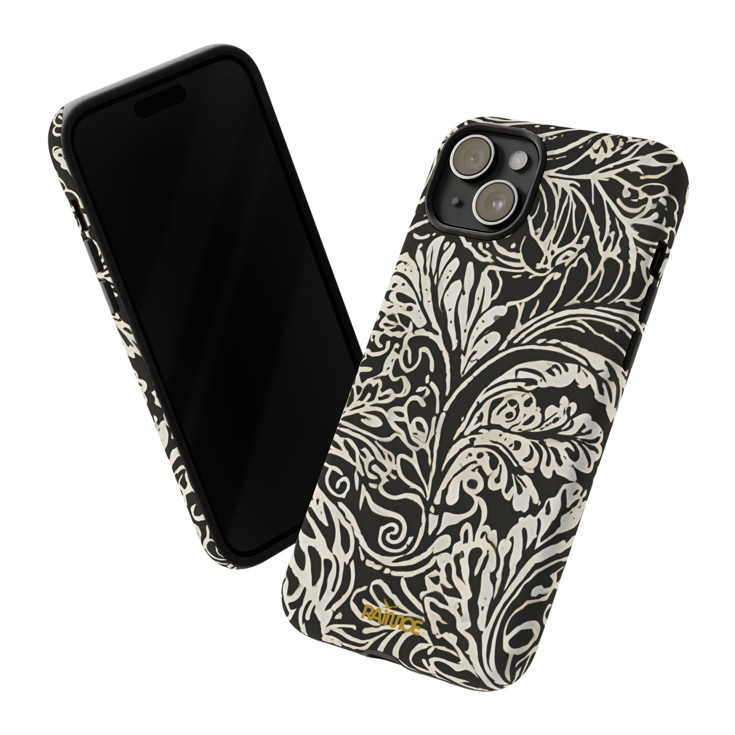 Funda resistente para iPhone (mate) con diseño de hoja de trazo