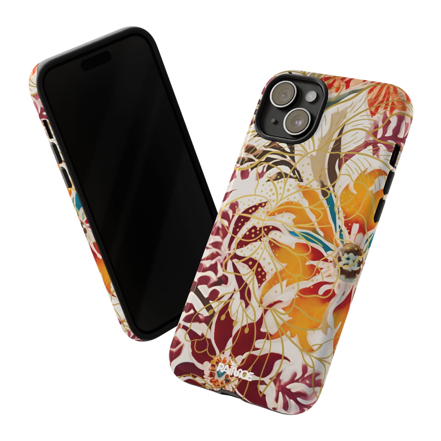 Auburn Floral - Funda resistente para iPhone (brillante)