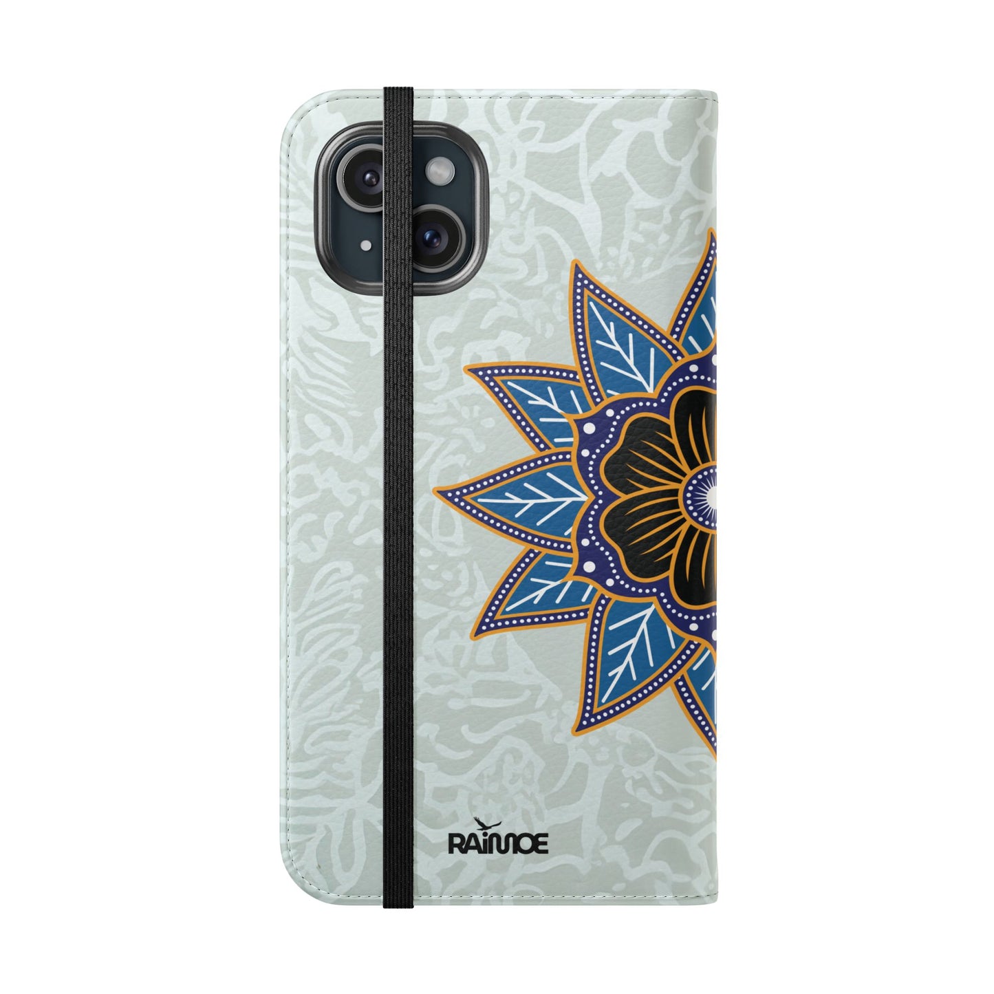 Blue Bloom - Funda con tapa para iPhone