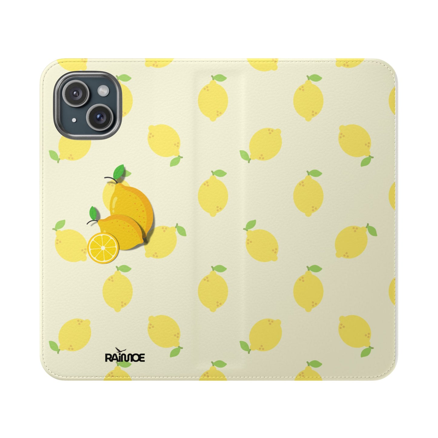 Funda con tapa para iPhone "Locura de limón"