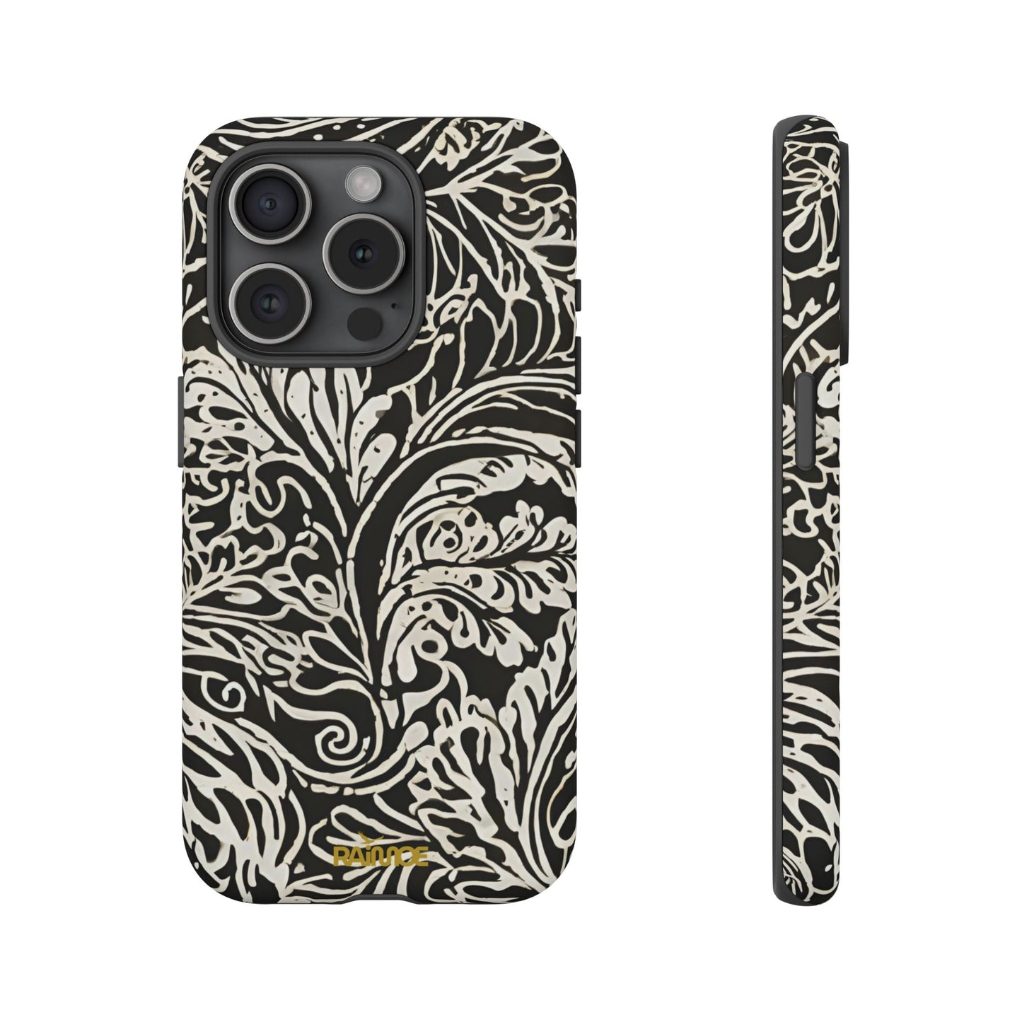 Funda resistente para iPhone (mate) con diseño de hoja de trazo