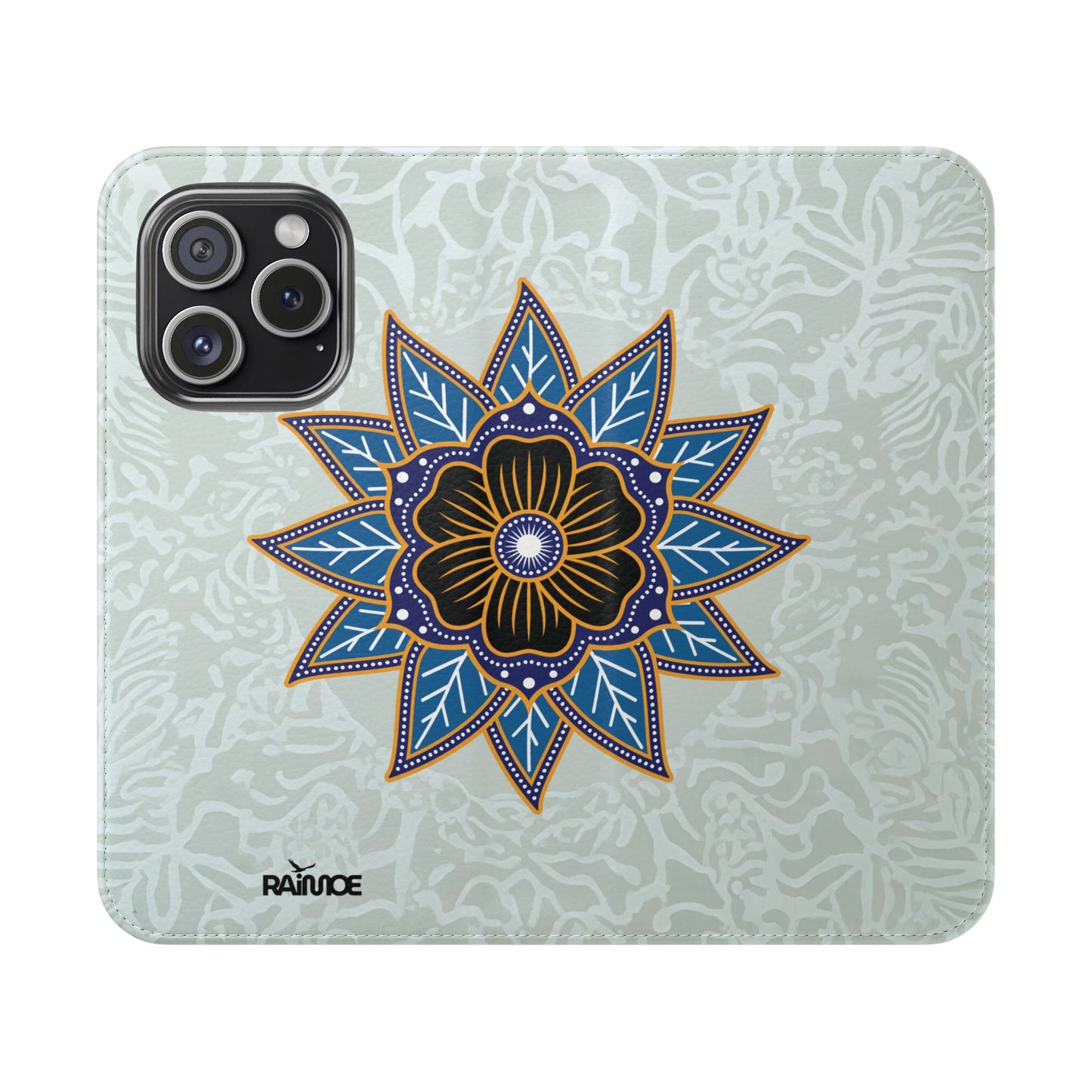 Blue Bloom - Funda con tapa para iPhone