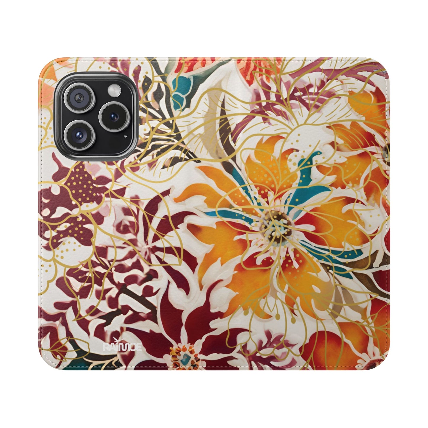 Auburn Floral - Funda abatible para iPhone