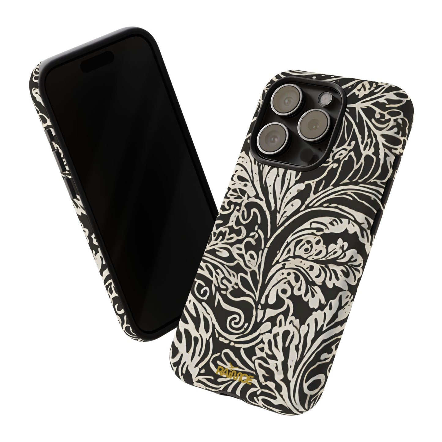 Funda resistente para iPhone (mate) con diseño de hoja de trazo