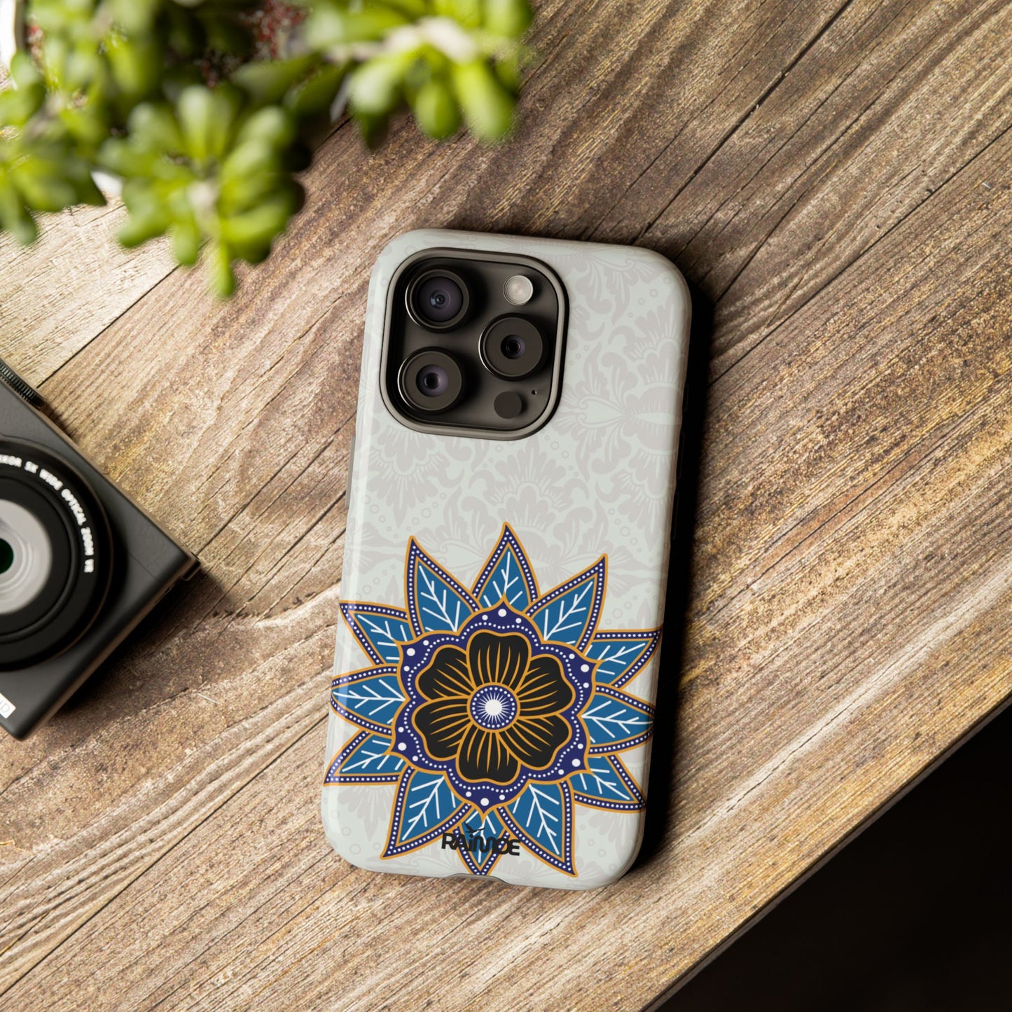 Funda resistente para iPhone (brillante) Blue Bloom