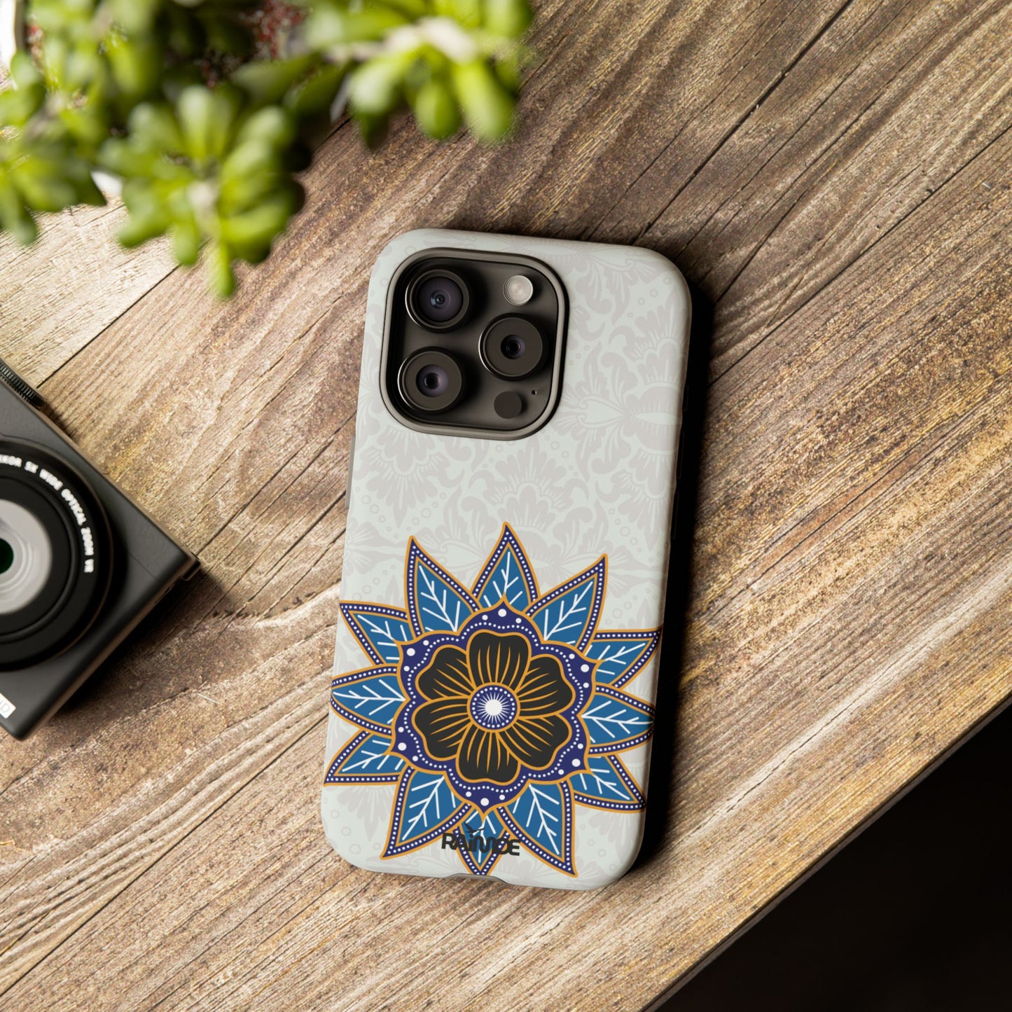 Blue Bloom - Funda resistente para iPhone (mate)